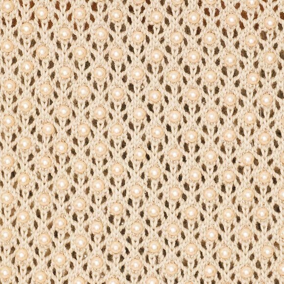 Retrofête Nixie Crochet Pearl-Embellished Knit Micro-Shorts Small - Picture 5 of 9